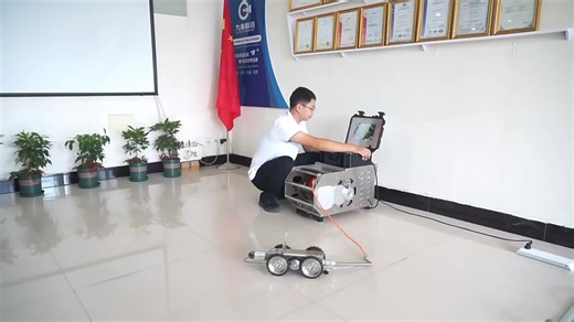 Industrial Sewer Pipeline CCTV Inspection Robot Camera with Auto-Lift Platform, Real-Time Report System and Meter Counter