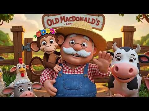"🎶 Epic Monkey Rumble! When Old McDonald's Hat Steals the Nursery Rhyme FUN! 🐒🍏"