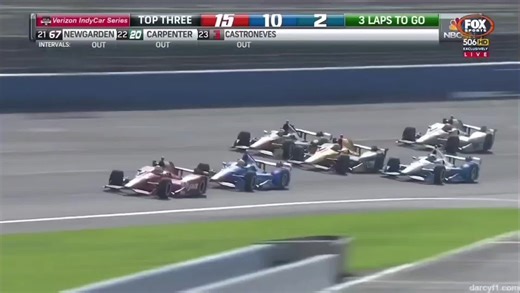 On June 27th, 2015, during the MAVTV 500 at Auto Club Speedway, Ryan Hunter-Reay would get squeezed and spin. Unfortunately Ryan Briscoe was there and they would spin into the infield and Briscoe would get airborne. He would miraculously come out uninjured and would race the next weekend #fypシ #fyp #foryoupage #crash #indycar