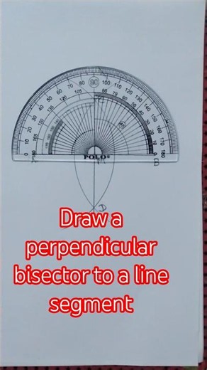 How to draw a perpendicular bisector to a line segment