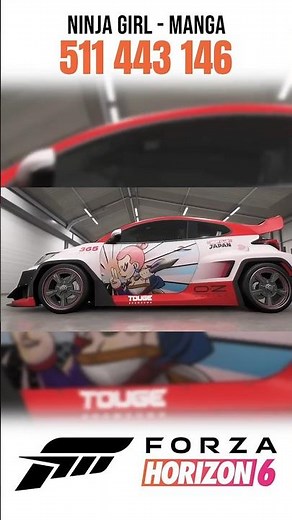 Ninja Girl Manga Forza Horizon 6 Custom Livery 511‑443‑146 #gaming #forzahorizon6 #fh6 #liveries