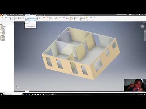 AutoDesk Inventor How to make a simple house Tutorial Easy