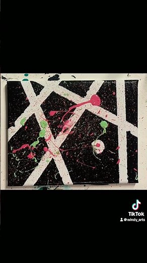 Easy Abstract Splatter Painting || painting tutorial || beginner painting || #beginnerart #painting