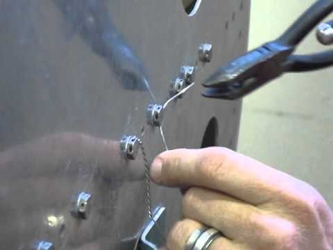 How to safety wire in a two-bolt pattern.