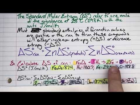 AP Chemistry Unit 9.2 Absolute Entropy and Entropy Change Lecture