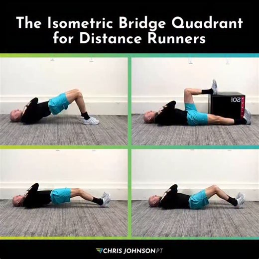 Growing up in Pittsburgh, the City of Bridges (446 of them), shaped how I think as a clinician. Bridges are about connection, load transfer, and resilience. One of my go-to assessments for distance runners is a quadrant of isometric bridges that reveal precisely how they handle load and control. I use these with every runner to establish baselines and guide programming, especially with PHT, hamstring strains, and femoral BSIs. Here’s the quadrant: 1️⃣ Bridge SLR Clean read of lumbopelvic control