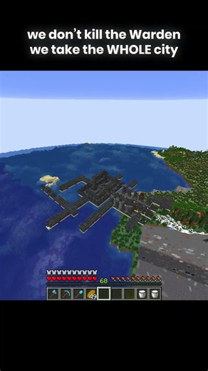 we took the WHOLE ancient city #minecraft #meme