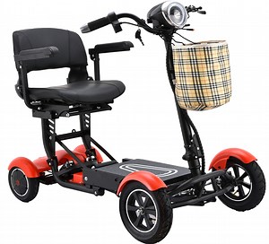 Premium Wide Seat Smart Electric Wheelchair for Adults and Seniors, Up to 12 Miles Range - Matte Red