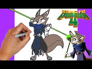 How To Draw Zhen | Kung fu panda Easy Drawing | Kung fu panda 4 Characters