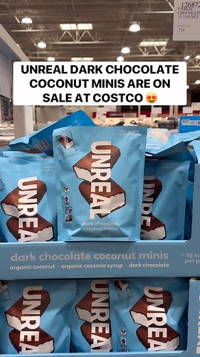 🎉 @unreal.snacks Dark Chocolate Coconut Minis are on sale at Costco! Save $3.30 nationwide NOW through 3/30! 🙌🏻 Each bar features shredded coconut enrobed in smooth dark chocolate…they’re SO GOOD! 🤤 They have only 3g of sugar and are made with only 3 simple ingredients. 😍 I am OBSESSED with these! UNREAL Dark Chocolate Coconut Minis are $3.30 off NOW at Costco nationwide! HURRY, this sale is only through 3/30! 🏃🏻‍♀️ #unrealpartner #costco #costcofinds #chocolatebar | Costco Buys