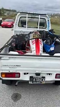 How to go racing with a Kei truck! It all fits perfectly in the back! #racing #karting #keitruck