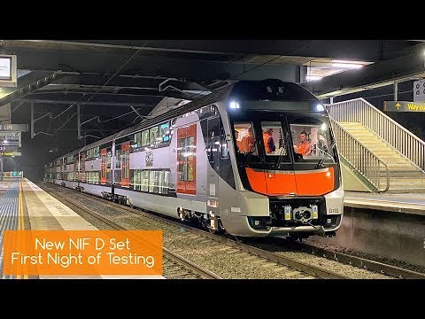 Sydney Trains Vlog 1664: New NIF D Set First Night of Testing