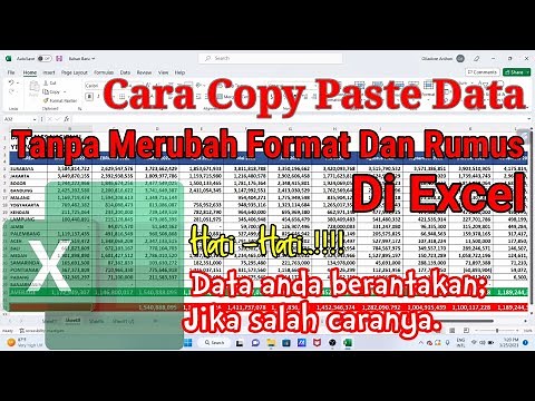 Cara Copy paste Data Tanpa Merubah Format dan Rumus di Excel