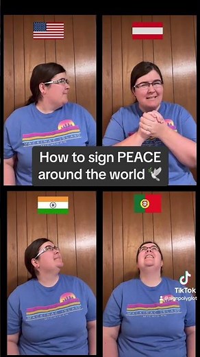 ☮️ How to sign PEACE in sign languages from 10 countries [Compilation]