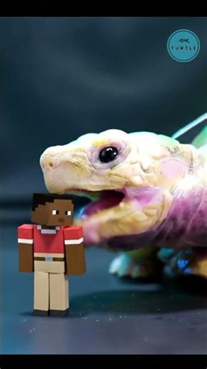 GIANT TURTLE MAKES THIS MINECRAFT CHARACTER LITERALLY EXPLODE #Minecraft #Funny