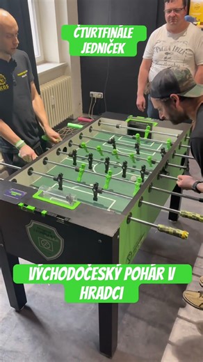 Východočeský pohár v Hradci - čtvrtfinále jedniček #foosball #sports #hradeckralove #fotbalek