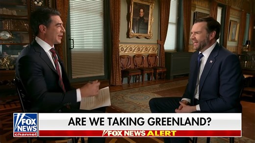 🚨 BREAKING: Vice President JD Vance calls out DENMARK for not GIVING US GREENLAND 🚨 “The United States is saying very clearly, you are not doing a good job with respect to Greenland. We're going to make sure we defend America's interests.” 🇺🇸🔥 “Just because you did something smart 25 years ago doesn't mean you can't do something DUMB now.” | Jesse Watters
