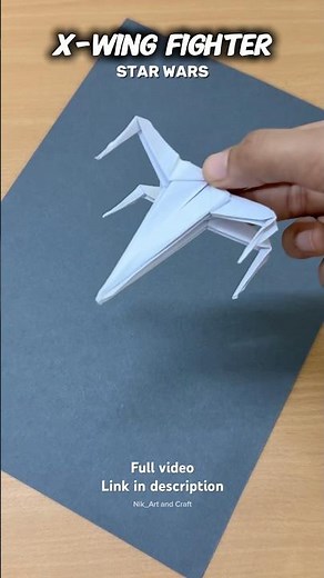 Star Wars X-Wing Fighter origami Tutorial | Skywalker plane origami #origami #shorts