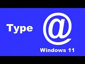 How to type @ On Windows 11