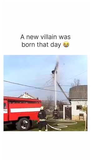 B O R N F I R E on Instagram: "Dm for promotion This video is a humorous "villain origin story" meme that depicts a stork's transition from a victim to a dramatic antagonist after firefighters use a high-pressure hose to remove its large nest from a utility pole for safety reasons. The footage shows the nest being destroyed and the bird subsequently returning to the empty pole, where it strikes a broad, imposing stance with its wings spread. To complete the joke, the video uses the "O Fortuna" s