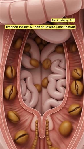 Trapped Inside: A Look at Severe Constipation | Bio Anatomy Art | Gut Health