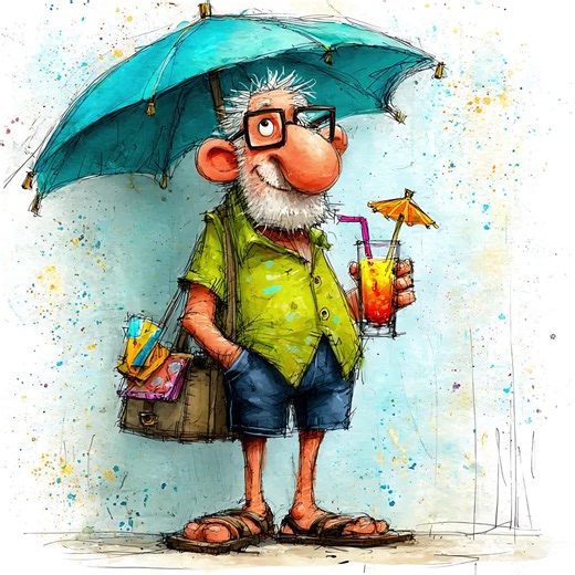 Funny Grandpa Clip Art: Whimsical Old Men Illustrations (JPG Digital Download) - Etsy