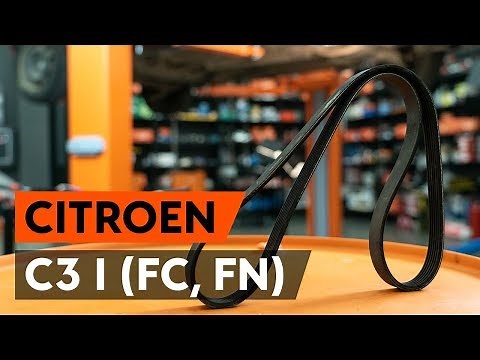Kuinka vaihtaa moniurahihna CITROEN C3 1 (FC, FN) -merkkiseen autoon [AUTODOC -OHJEVIDEO]