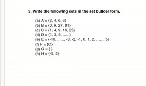 Write the following sets in the set builder form.(a) A = {2, ... | Filo