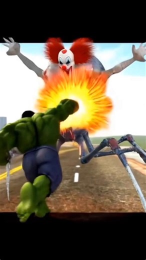 Franklin In Danger 😱 Hulk Vs Pennywise spider 💥 #shorts #indianbikedriving3d #gta
