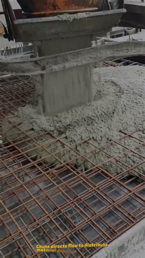 Concrete Pouring Machine Distributes Mix Evenly for Strong Structural Casting #machine
