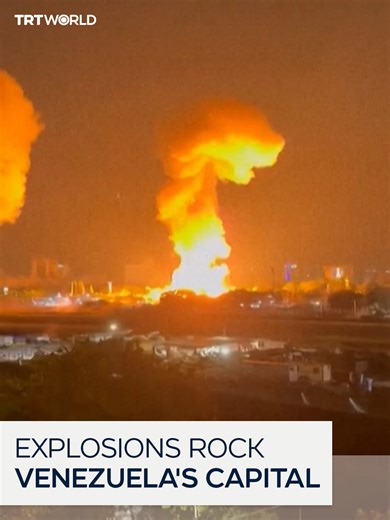 Helicopters were seen flying over Venezuela’s capital, Caracas, as multiple explosions rocked the city, according to witness accounts. Venezuela declares national emergency, calling for the mobilisation of the population after 'US attacks', AFP reports.