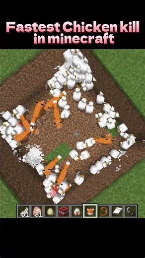 Fastest Chicken kill in Minecraft #minecraft #viral #minecraftgameplay