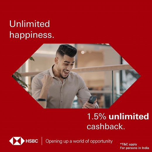 189K views · 108 reactions | Discover unlimited possibilities with HSBC Cashback Credit Card. #MakeEveryDayRewarding with 1.5% unlimited cashback & monthly offers on Amazon India, blinkit, EazyDiner, PharmEasy and Amazon Pay. To know more & apply, visit https://grp.hsbc/6189z2dqz #HSBCIndia #OpeningUpAWorldOfOpportunity #HSBCCashbackCreditCard #UnlimitedCashback | HSBC | Facebook