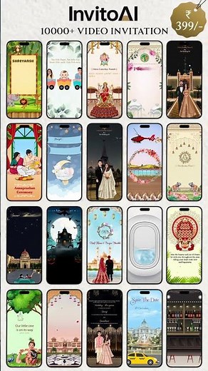 Digital Invitation @ ₹399 | Ready in 2 Min | InvitoAi - Digital Video Invitation Card Video Online.