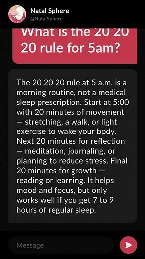 What is the 20 20 20 rule for 5am?