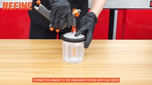 REFINE Spray Gun Cup Adapter, External Thread Adapter, M16*1.5mm Thread Paint Gun Cup Adapter, Fits for REFINE RS8808G Spray Gun or Other M16*1.5mm Internal Thread of Spray Guns