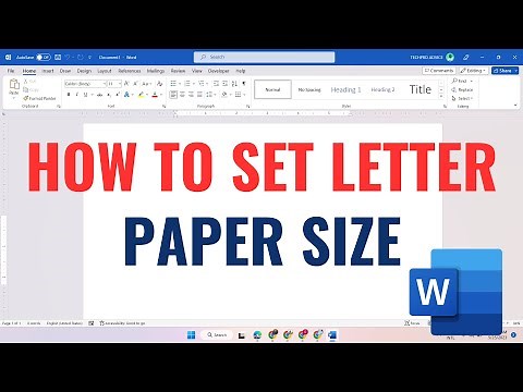 HOW TO SET LETTER PAPER SIZE IN MS WORD