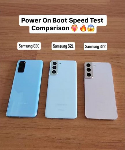 🚀💥 Samsung S20 vs Samsung S21 vs Samsung S22 – Ultimate Power On Boot Speed Test! 😱🔥 #Shorts #viral