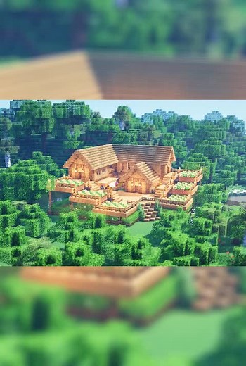 How to Build a Large Oak Wood Survival Starter House in Minecraft