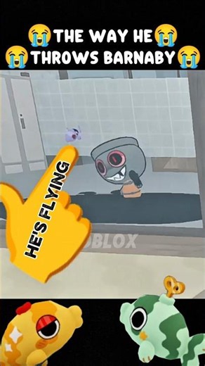 Finn teaching Barnaby how to fly 😂 #roblox #dandysworld
