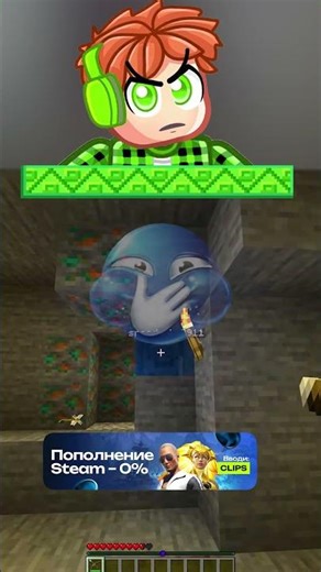 Pretended to be a skeleton...! #minecraft #minecraft #mine