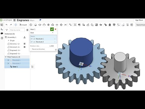Onshape 11 Basic Gear Design and Assembly #onshape