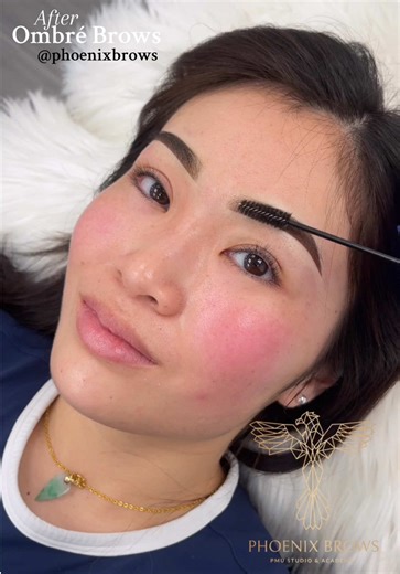 Before & after ombré brows on this beautiful queen ✨ She had full brows and chose ombré to simplify her brow routine while keeping a soft, polished look.😍 Anniversary rate will end this month! Book now to lock in rates before prices go back up. Anniversary Promo Rates: BROW SERVICE Nano Brows: $350 Nano Combo Brows: $400 Ombré Brows: $450 Coverup / Color Correction: $490—— Private Ombré Brows training available. DM or email bookingphoenixbrows@gmail.com for more Information. PHOENIX BROWS 📅 ht