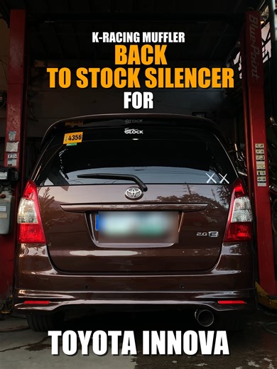BACK TO STOCK SILENCER TOYOTA INNOVA SOUND CHECK!!🔥 ✅WE ACCEPT HOME SERVICE ✅FREE SHIPPING NATIONWIDE ✅FREE INSTALLATION ON SHOP 📌 WE CUSTOMIZE: ✅FULL EXHAUST ✅CATBACK EXHAUST ✅AXLEBACK EXHAUST ✅DOWNPIPE ✅MIDPIPE ✅STRAIGHT PIPE ✅RESONATOR ✅SILENCER ✅MOTOR EXHAUST/ELBOW PIPE kindly visit the shop for more info‼️‼️ ☎️ For faster transaction, you may call (0977) 672 1026 📨 For more inquiries, you may send us a message here! 📍: we are located at K-Racing Muffler 25 C Sumulong Hwy, Antipolo, 1870