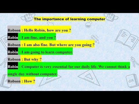 A dialogue about the importance of computer learning