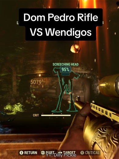 My non-explosive Dom Pedro Rifle vs Wendigos on Fallout 76. The weapon is finally usable at mid-range with the new mods! (YT: Dilly Pickle) #fallout76 #fallout #bethesda #gaming #fallout4