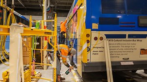 Ever wonder how a bus goes from its everyday exterior to a beautiful design? 📽️👀 Check out the behind-the-scenes magic that transforms a regular bus into something extraordinary – featuring CATS' new Cultural Inclusion bus entitled Fabric by Javon Jeter! Mark your calendars to see this beauty in the City of Charlotte Government 's Martin Luther King Jr. Parade – this Saturday, January 18, at 9:30 a.m. Get the details at bit.ly/3WCowKX, and we'll see you there! 📅 #RideCATS #MLKDay #cltevents |