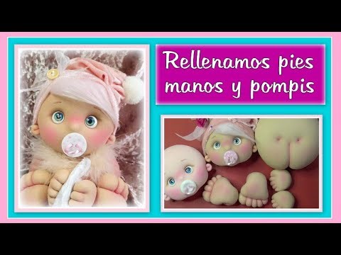 MUÑECO BEBITO sin maquina de coser, rellenamos las piezas y maquillamos video - 626