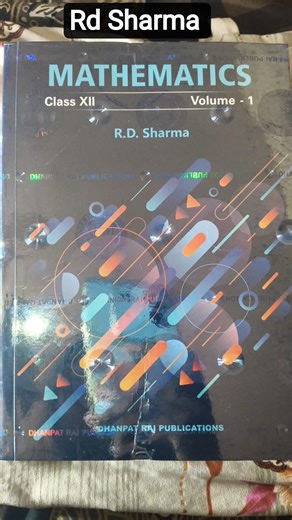 class 12th RD Sharma book latest edition 2026