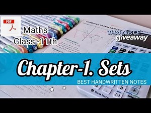 Sets Class-11th Chapter-1 Maths || Best handwritten notes 💙|| pdf in description